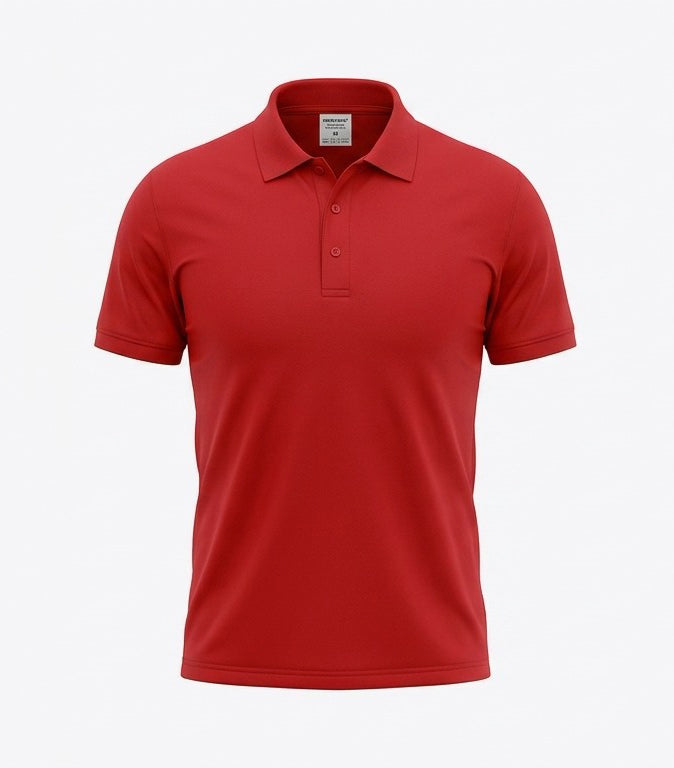 Polo Yaka T-Shirt - Kırmızı