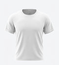 Bisiklet Yaka T-Shirt - Beyaz