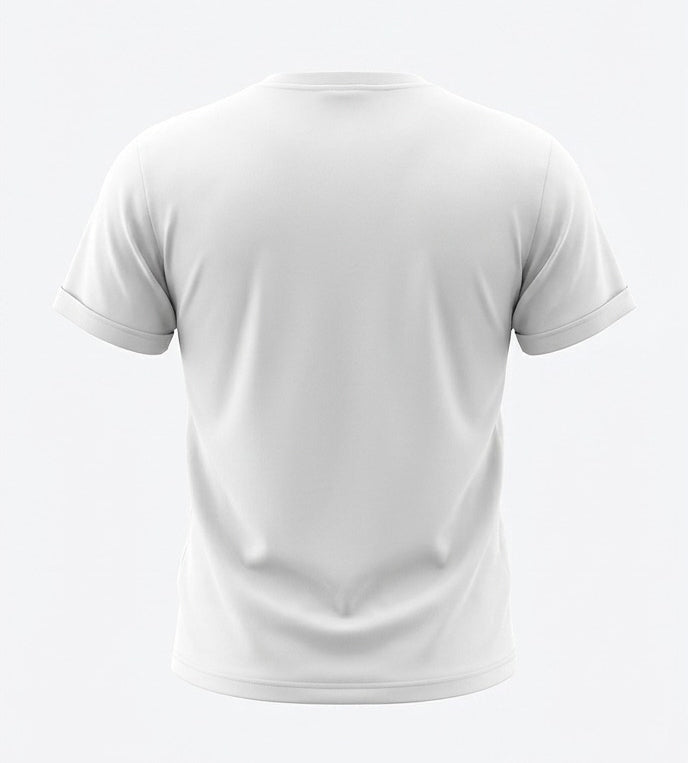 Bisiklet Yaka T-Shirt - Beyaz