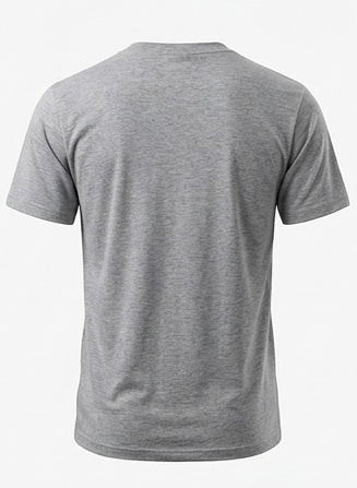 Bisiklet Yaka T-Shirt - Gri Melanj