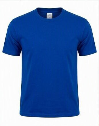 Bisiklet Yaka T-Shirt - Saks Mavi