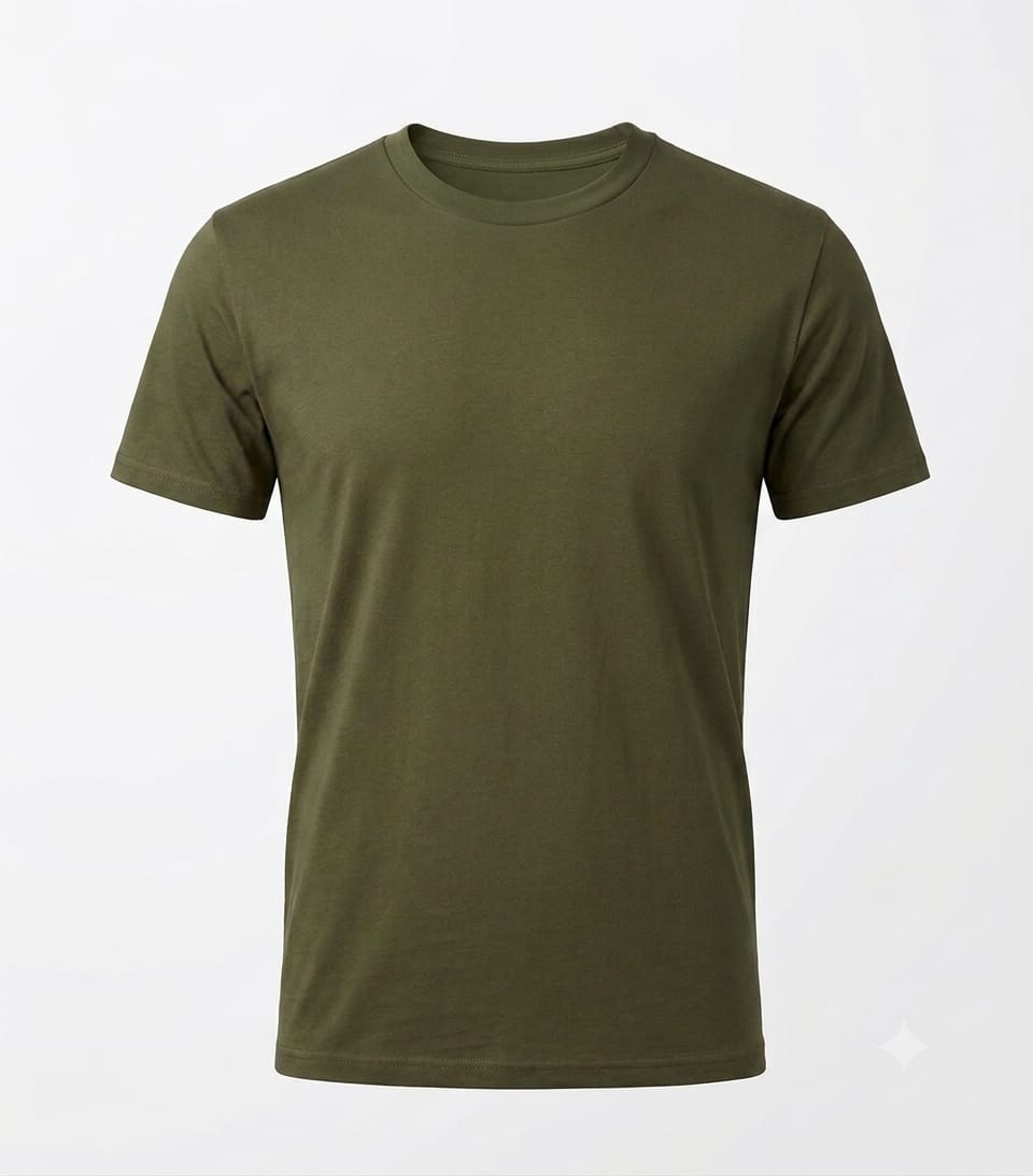 Bisiklet Yaka T-Shirt - Haki