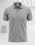 Polo Yaka T-Shirt - Gri Melanj