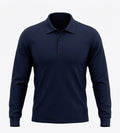 Uzun Kollu Polo Yaka Sweatshirt - Lacivert