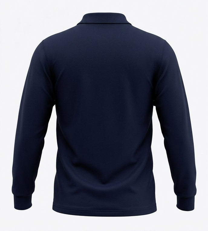 Uzun Kollu Polo Yaka Sweatshirt - Lacivert