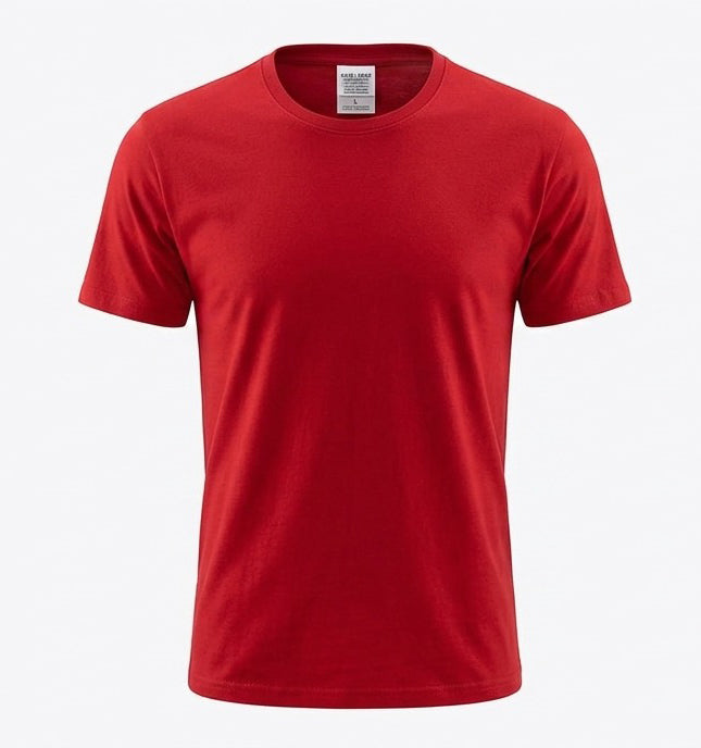 Bisiklet Yaka T-Shirt - Kırmızı