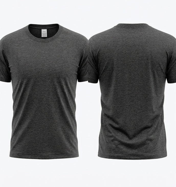 Bisiklet Yaka T-Shirt - Antrasit Melanj