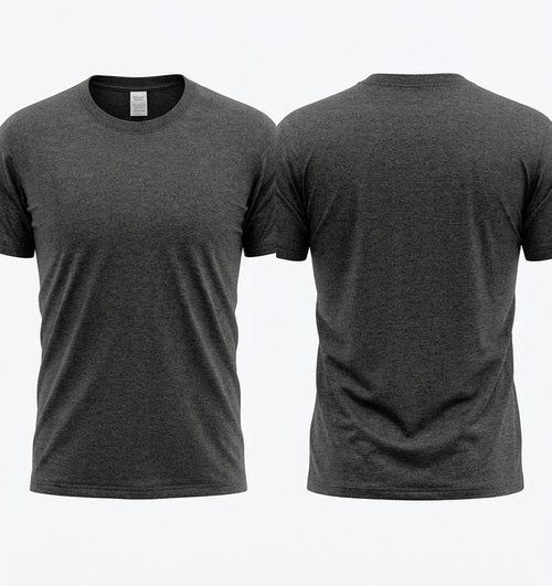 Bisiklet Yaka T-Shirt - Antrasit Melanj