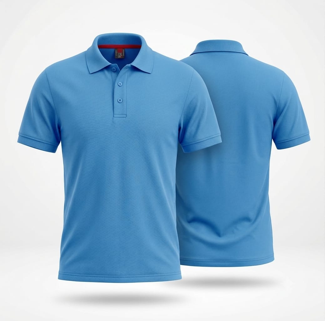 Polo Yaka T-Shirt - Açık Mavi