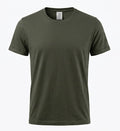 Bisiklet Yaka T-Shirt - Haki (Katlı Kol)